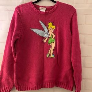 Disney Tinker Bell Sweater - Hot Pink Sz L